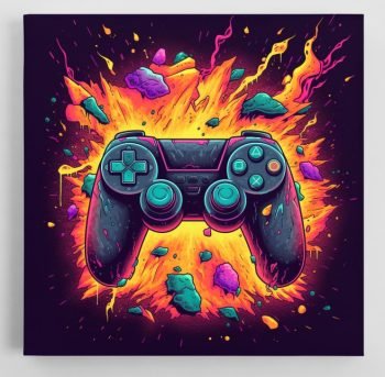 Paveikslas Stilizuotas žaidimų kontroleris (JG00001061) - Image 3