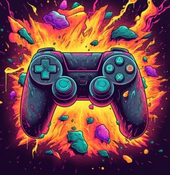 Paveikslas Stilizuotas žaidimų kontroleris (JG00001061) - Image 4