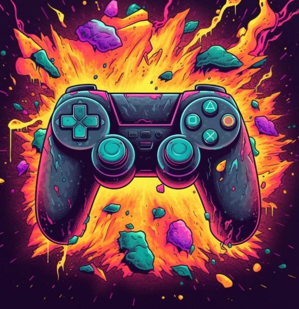 Paveikslas Stilizuotas žaidimų kontroleris (JG00001061) - Image 4