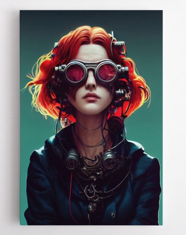 Paveikslas Cyber Punk Raudonplaukė (JG00000375) - Image 3