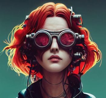 Paveikslas Cyber Punk Raudonplaukė (JG00000375) - Image 4