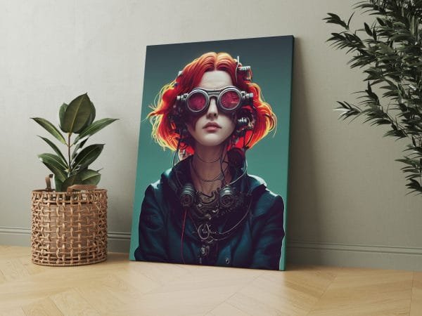 Paveikslas Cyber Punk Raudonplaukė (JG00000375) - Image 2