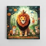 Motyvuojantis Paveikslas vaikams su Liūtu. Turėk Drąsia širdį (JG00001672)