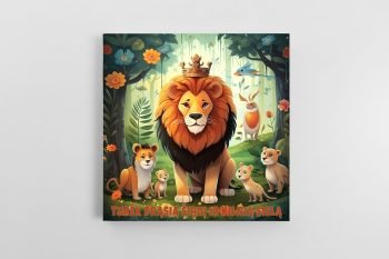 Motyvuojantis Paveikslas vaikams su Liūtu. Turėk Drąsia širdį (JG00001672)
