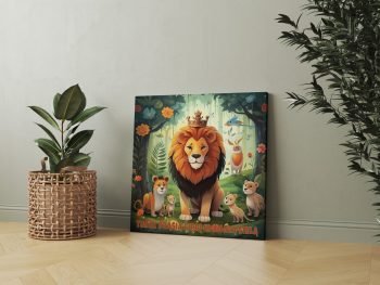 Motyvuojantis Paveikslas vaikams su Liūtu. Turėk Drąsia širdį (JG00001672) - Image 2