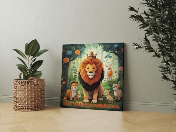 Motyvuojantis Paveikslas vaikams su Liūtu. Turėk Drąsia širdį (JG00001672) - Image 2