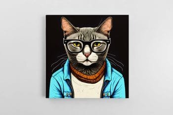 Katė su akiniais 1(JG00000011)