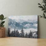 Snieguoti kalnai su medžiais (JG00000132)