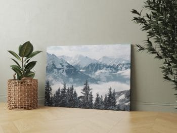 Snieguoti kalnai su medžiais (JG00000132)