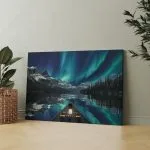 Kanoja su Aurora borealis (JG00000133)