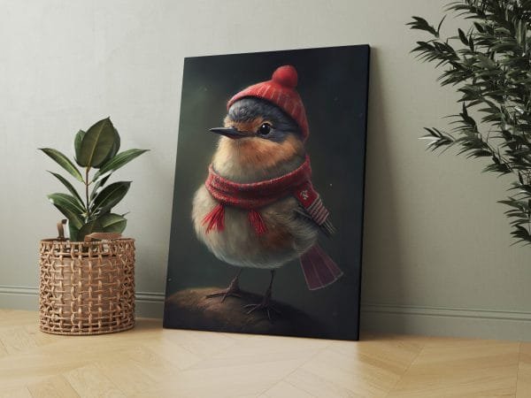 22 Mielas mažas paukštelis su šaliku ir kepure (JG00000022) - Image 2