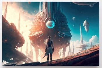 Fantastinė scena planetoje (JG00000043) - Image 3