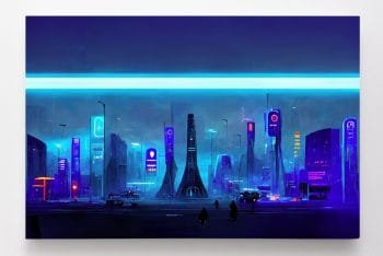 Cyber City. Sukurtas Dirbtinio intelekto (JG00000049) - Image 3