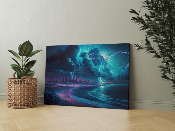 Fantastinis nakties peizažas su žaibais (JG00000060) - Image 2