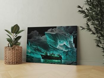 Fantastinė Šiaurės pašvaistė su ledynais ir laivu (JG00000067) - Image 2