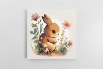 Kiškutis gėlese (JG00000089)