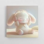 Mielas zuikis klausosi muzikos (JG00000090)