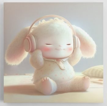 Mielas zuikis klausosi muzikos (JG00000090) - Image 3