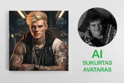 Personalizuotas AI portretas - Avataras + spausdintas ant drobės (Kvadratinių matmenų) (AI-0001)