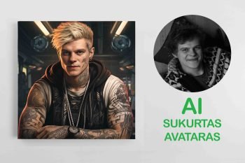 Personalizuotas AI portretas - Avataras + spausdintas ant drobės (Kvadratinių matmenų) (AI-0001)