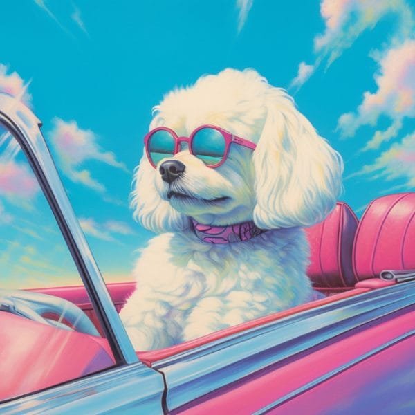 Šunelis skrieja rožiniu automobiliu (JG00001617) - Image 3