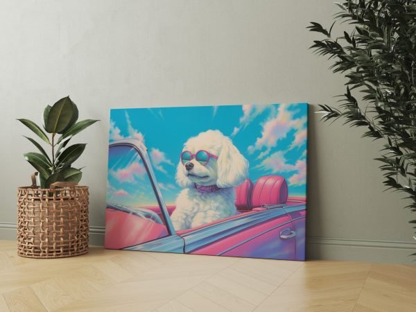 Šunelis skrieja rožiniu automobiliu (JG00001617) - Image 2