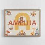 Vardas ir Raidė - Personalizuotas Paveikslas vaikams (JG00001639)