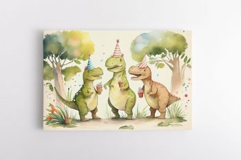 Miela Dinozaurų šventė - paveikslas vaikams (JG00001723)