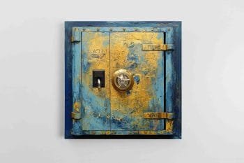 Van Gogo stiliaus sieninis mėlynas seifas (JG00002162)