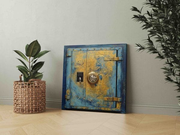 Van Gogo stiliaus sieninis mėlynas seifas (JG00002162) - Image 2