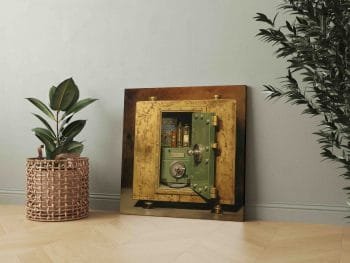 Van Gogo stiliaus geltonas seifas su seifu viduje (JG00002168) - Image 3