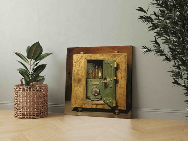 Van Gogo stiliaus geltonas seifas su seifu viduje (JG00002168) - Image 3