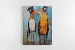 Abstraktus paveikslas Paveikslas abstraktus pauksteliai 3