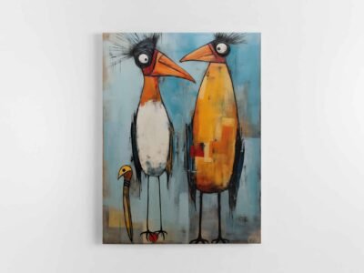 Abstraktus paveikslas Paveikslas abstraktus pauksteliai 3