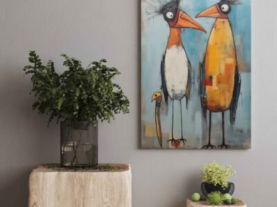 Paveikslas abstraktus pauksteliai 3