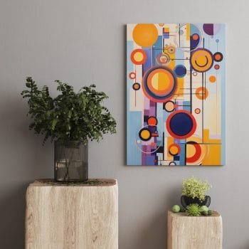 Mėlyna Apskritimų Abstrakcija (JG00002185) - Image 2