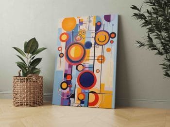 Mėlyna Apskritimų Abstrakcija (JG00002185) - Image 3