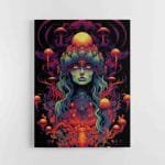 Paslaptinga gamtos Deivė - Psichodelinio stiliaus paveikslas (JG00002186)