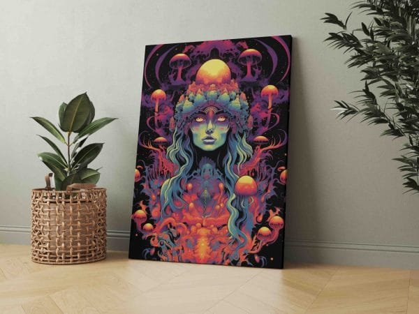 Paslaptinga gamtos Deivė - Psichodelinio stiliaus paveikslas (JG00002186) - Image 3