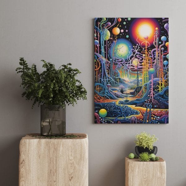 Ryškių spalvų Psichodelinė ayahuasca planeta (JG00002190) - Image 3