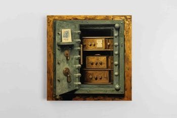 Van Gogo stiliaus atidarytas auksinis seifas (JG00002222)