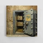 Van Gogo stiliaus atidarytas mėlynas seifas (JG00002225)