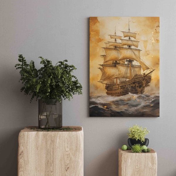 Auksinis laivas skrieja per bangas (JG00002248) - Image 2