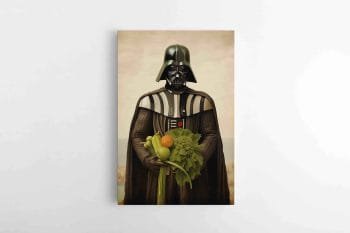 Dartas Veideris su daržovėmis rankose (JG00002252)