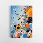 Abstraktus mėlynų tonų paveikslas 2 (JG00002253)