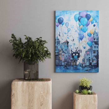 Abstraktus Katinėlis su balionais (JG00002257) - Image 3