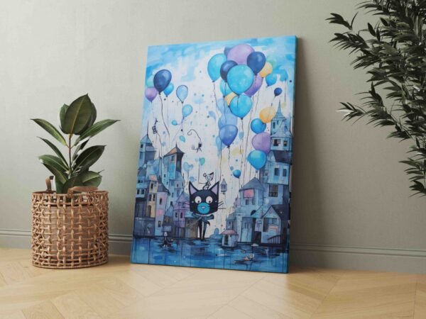 Abstraktus Katinėlis su balionais (JG00002257) - Image 2