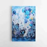 Abstraktus Katinėlis su balionais (JG00002257)