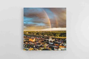 Kauno senamiestis su dviguba vaivorykšte (JG00002333)