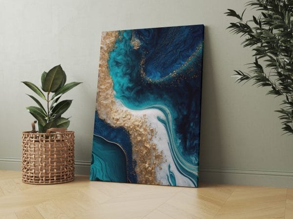 Abstraktus mėlynų tonų paveikslas (JG00000503) - Image 2